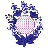 Round Frame Line Embroidery