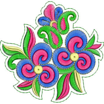 Sadarangini Saree Dress Patch Embroidery Design