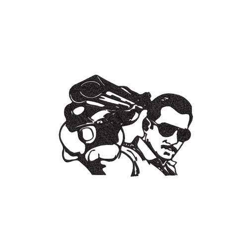 salman khan Abstract Sketch Skull Embroidery Design