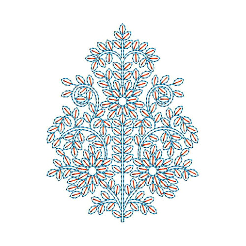 Saree Patch Embroidery Pattern