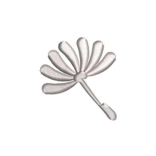 Satin Stitch Dandelion Puff Floral Machine Embroidery Design