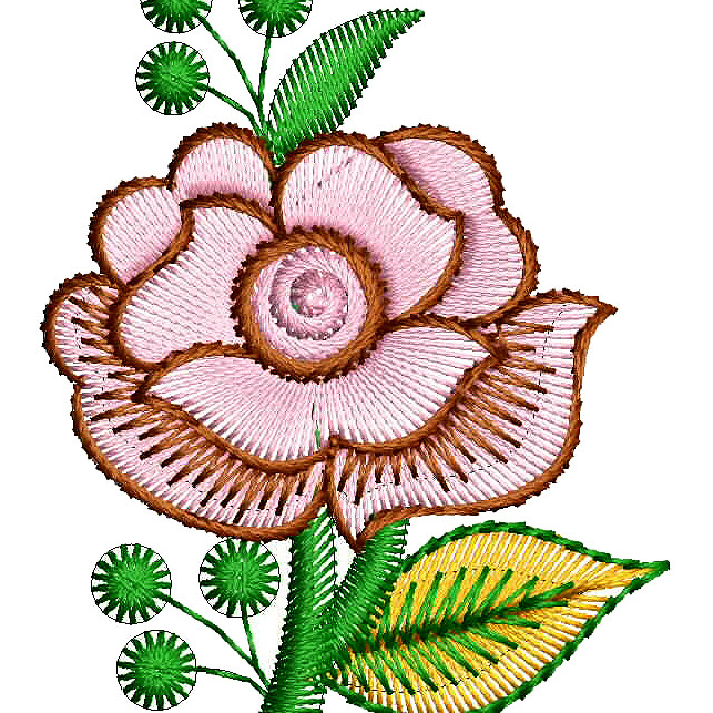 Simple Flower Pattern For Embroidery 26181