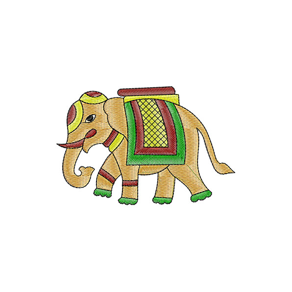 Sindhi Elephant Embroidery Design