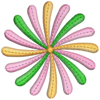 Small Flower Applique Embroidery Design 26295