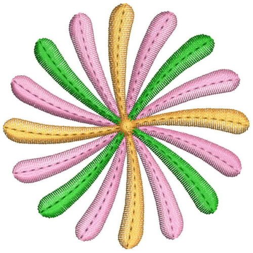 Small Flower Applique Embroidery Design 26295