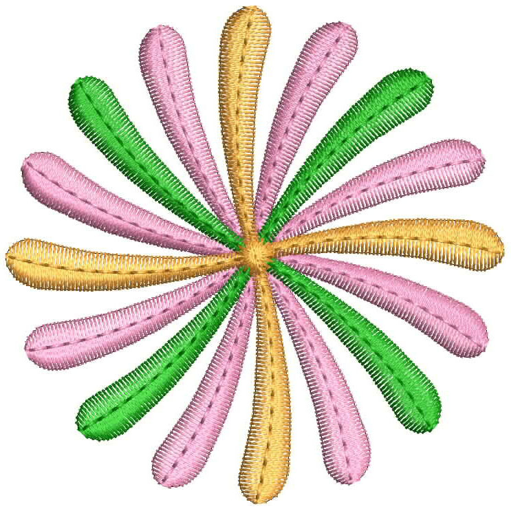 Small Flower Applique Embroidery Design 26295