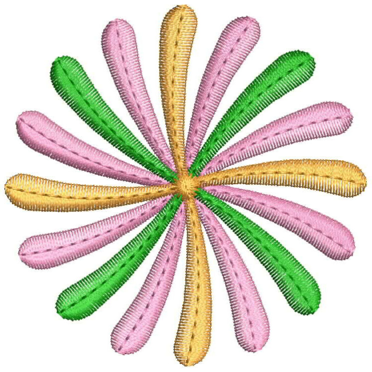 Small Flower Applique Embroidery Design 26295