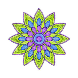 Star Flower Embroidery Pattern