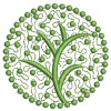 Tree In Circle Embroidery Designs