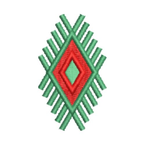 Vintage Asian Diamond Embroidery Design