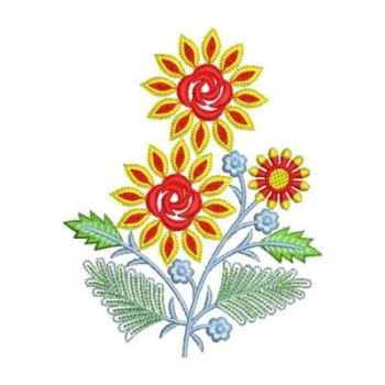 EmbDesignTube.com - Enchanting Zinnia Flower Embroidery Design