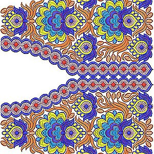 Floral Embroidery Blouse Design 1033