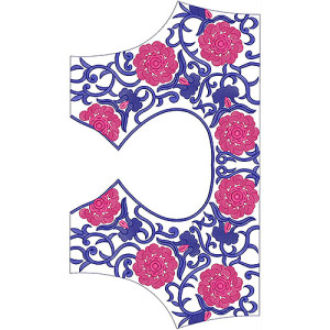 10627 Blouse Embroidery Design