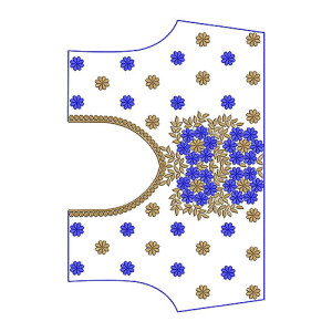 10628 Blouse Embroidery Design