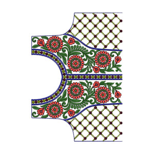 New Fancy Blouse Embroidery Design 13836
