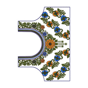 Indian Blouse Embroidery Pattern 13837
