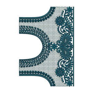 Princess Lady Fashion Blouse Embroidery Design 14112