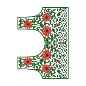 Heavy Embroidery Blouse Design 14131