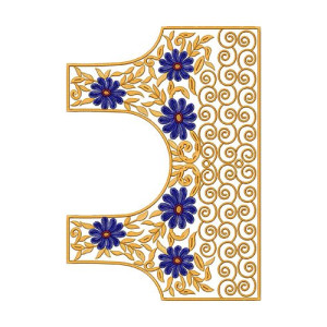 Indian Fancy Blouse Embroidery Design 14539