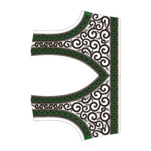 Vintage Style Embroidery Mexican Blouse Design 15359