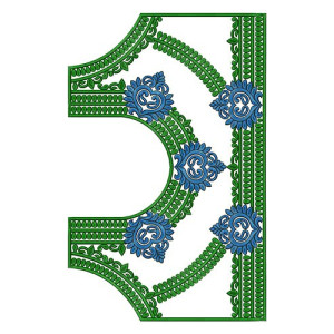 Neck Floral Blouse Design 16156