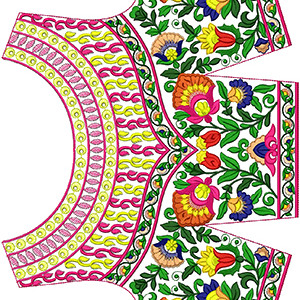 Embroidery Blouse Designs With Lehenga