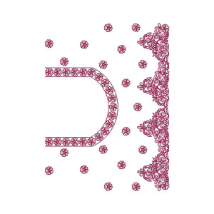 Fancy Cording blouse embroidery design 18853