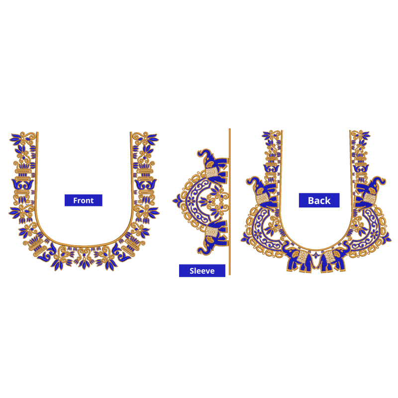 New Blouse Embroidery Design 19966