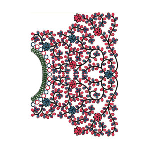 Egyptian Traditional Blouse Embroidery Design 21685