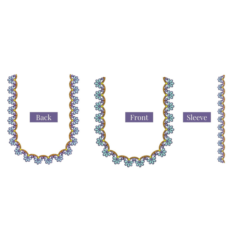 Multicolour Embroidery Blouse Design