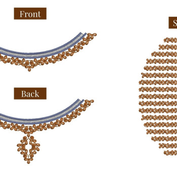 Embroidery U Neck Styles Blouse Design