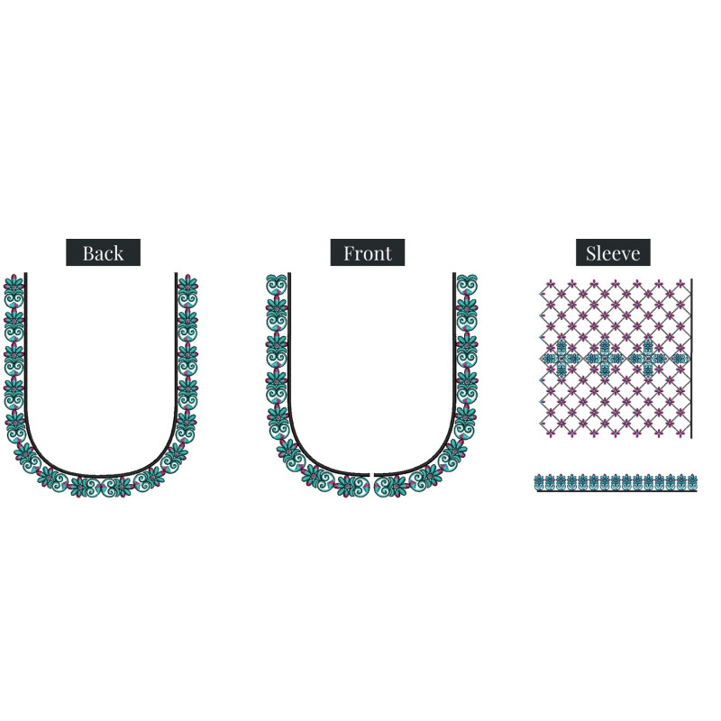 Simple Machine Embroidery Design Blouse