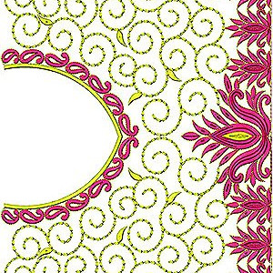 Designer Motif Blouse Embroidery Design 2223