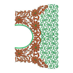 Floral Embroidery Blouse Design 2233