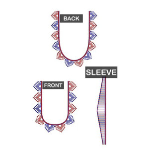 Only DST Choli Blouse Embroidery Design 22524