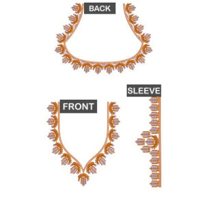 Only DST Unique Blouse Embroidery Design 22525