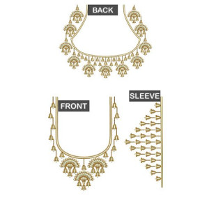 Attractive Blouse Embroidery Design 22536