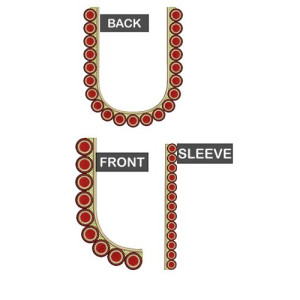 Only DST Blouse Full Set Embroidery Design 22934