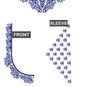 Only DST Blouse Full Embroidery Design 22937