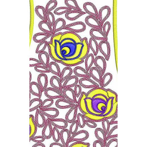 Designer Cording Embroidery Blouse Design 2349