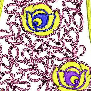 Designer Cording Embroidery Blouse Design 2349