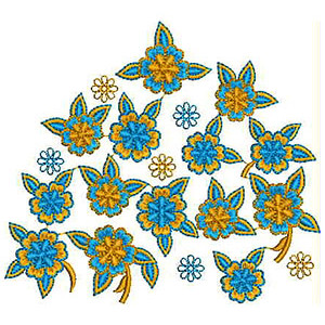 Women Mexican Blouse Embroidery Design 24580