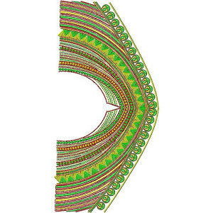 Boho Chic Fashion Organza Embroidery Design