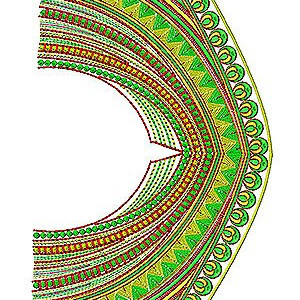 Boho Chic Fashion Organza Embroidery Design