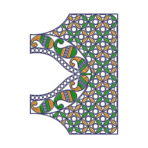 Cording Paisley Figure Blouse Design