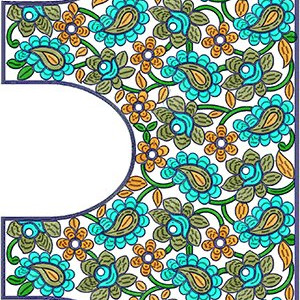 Flower Embroidery Designs For Blouse 5951
