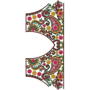 Kutchi Work Blouse Embroidery Design