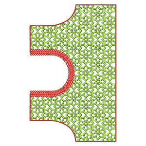 Kacchi Work Saree Blouse Embroidery Design