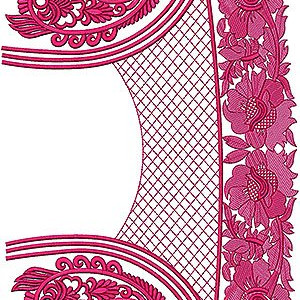 Anarkali Designer Dress Embroidery Design