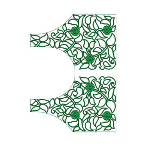 8663 Blouse Embroidery Design